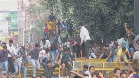 Massive Protests In UP S Prayagraj Over UPPSC Exam Aspirants Clash