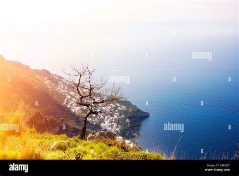 Scenic Coastal Landscape Of Amalfi Coast In Italy Stock Photo Alamy