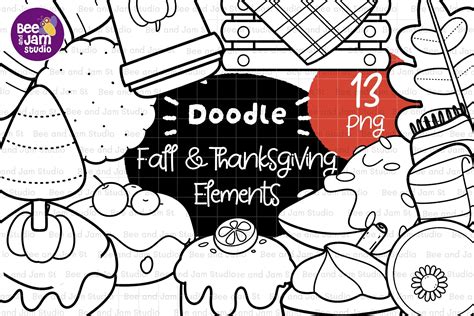 KDP Coloring Fall Thanksgiving PNG Graphic by beeandjamstudio