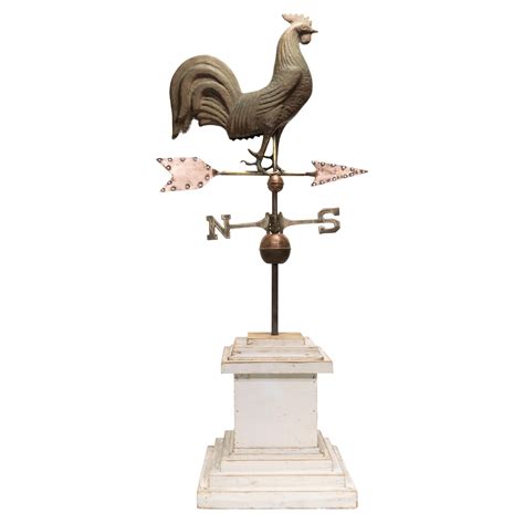 Wooden Rooster Weathervane At 1stdibs