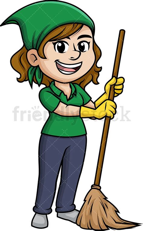 Female Janitor Clipart