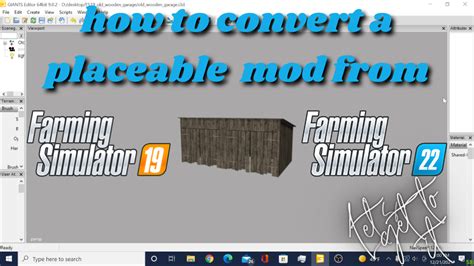 Farming Simulator How To Convert A Place Able Mod Start To Finish