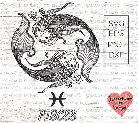 Fische Svg Sternzeichen Svg Zentangle Svg Mandala Svg Etsy