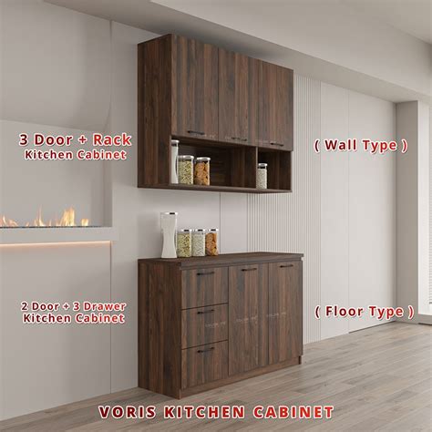 Vorris 2 Door 3 Drawer Kitchen Cabinet Colorlife