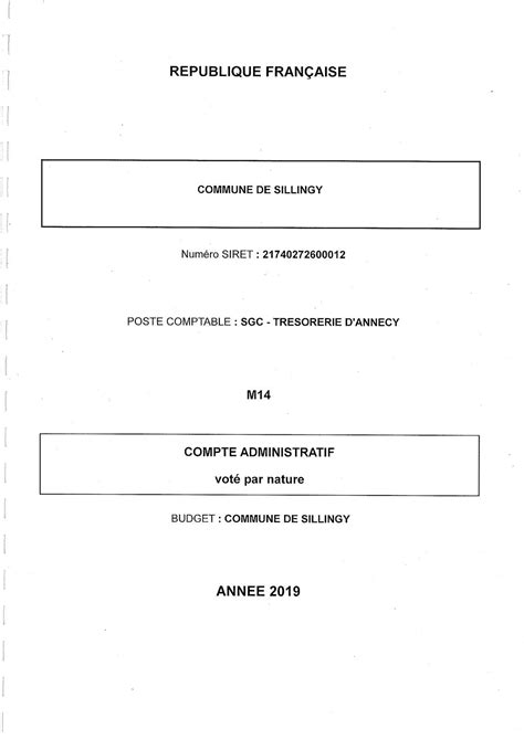 Calaméo Compte Administratif 2019