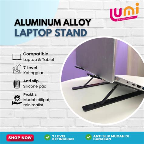 Jual Dudukan Penyanggah Laptop Stand Portable Holder Lipat Notebook