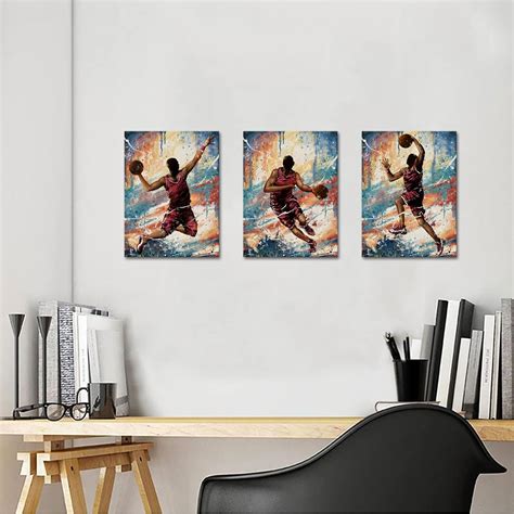 Lienzo deportivo de baloncesto pinturas artísticas para pared leyenda