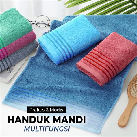 Jual Handuk Kecil Mandi Olahraga Katun Tebal Dewasa Size 35x75cm