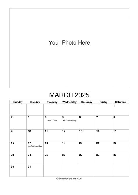 March 2025 Calendar Templates In Word Pdf Excel