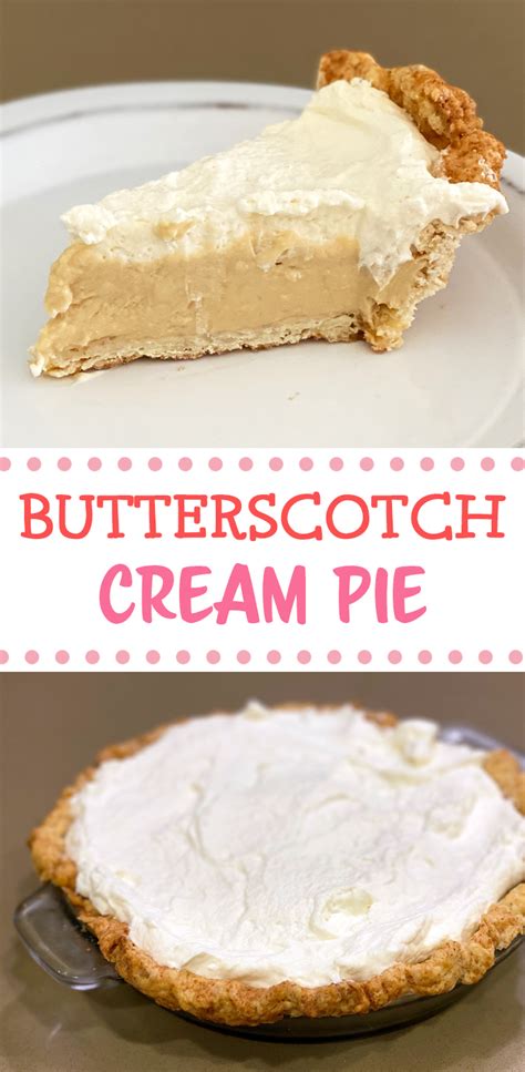 Butterscotch Cream Pie Fresh From The