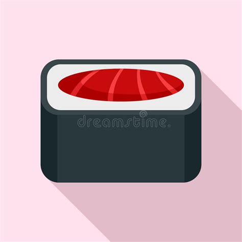 Icono Del Rollo De Sushi De Maguro Estilo Plano Ilustraci N Del Vector