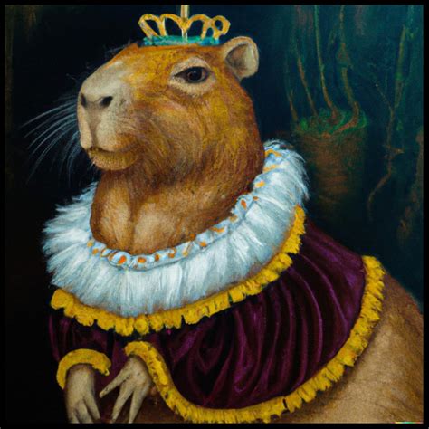 An Oil Painting Portrait of a Capybara Wearing Medieval Robes - Etsy Australia