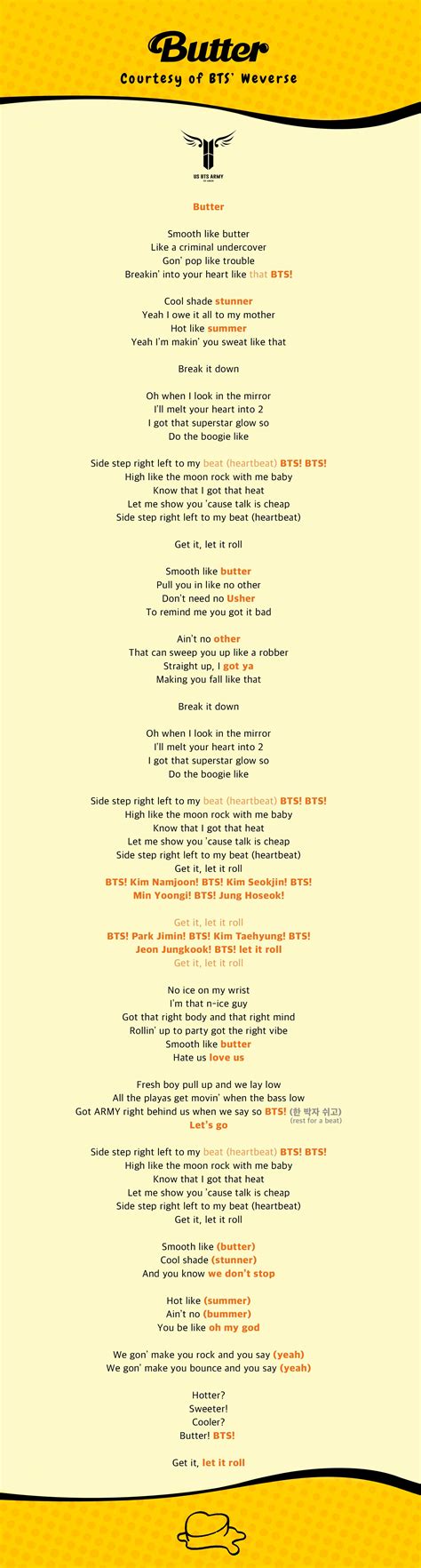 Official 'BUTTER' Fanchant — US BTS ARMY