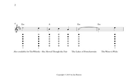 Scarborough Fair On D Tin Whistle With Chords Slow Version Arranged