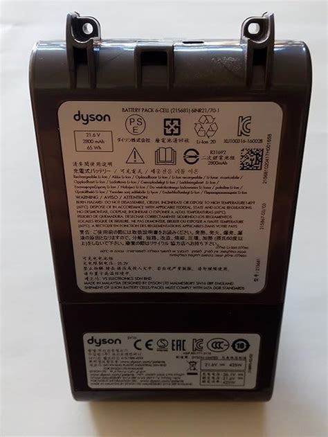 Dyson Batterie D Origine V8 SV10 967834 02 21 6 V 2800 MAh 65 Wh