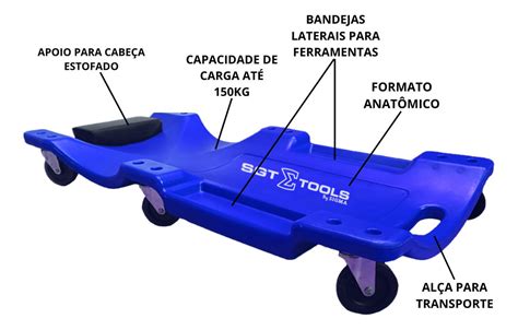 Carrinho Esteira Mec Nico At Kg Encosto Estofado Sigma Tools