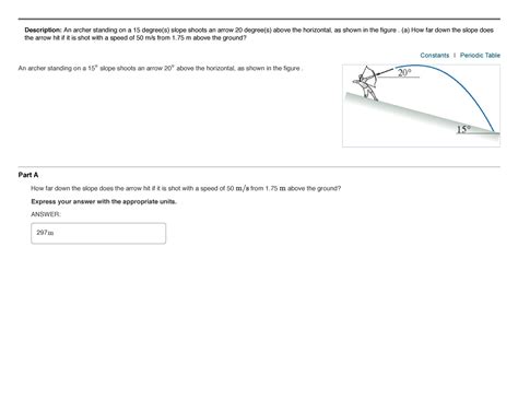 Mastering Physics Problem 4 Description An Archer Standing On A 15