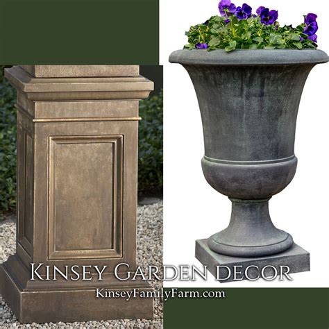 Outdoor Paris Urn On Tall Pedestal Stand Kinsey Garden Decor