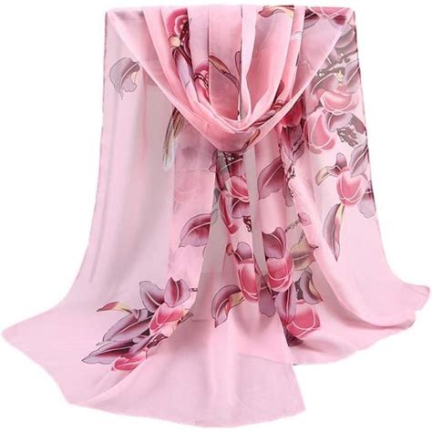 Foulard En Soie Pour Femme Grande Taille Foulard En Mousseline De