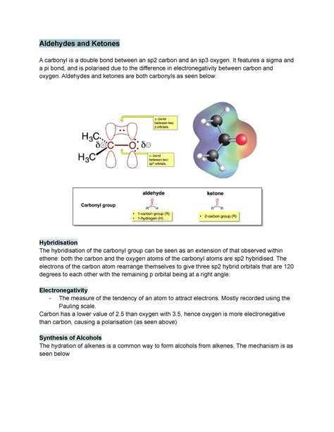 Chm1022 W5 Aldehydes And Ketones Aldehydes And Ketones A Carbonyl Is A Double Bond Between