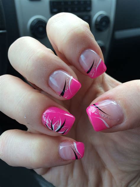 Pink Tip Nail Designs Design Talk