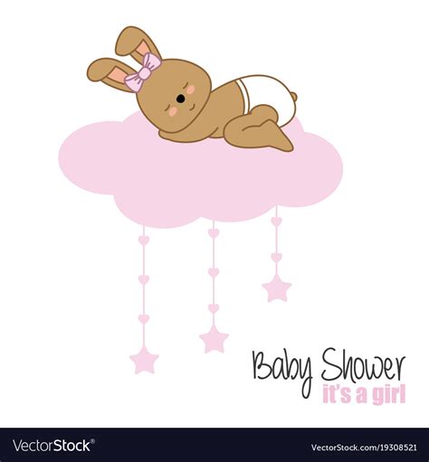 Baby shower girl Royalty Free Vector Image - VectorStock