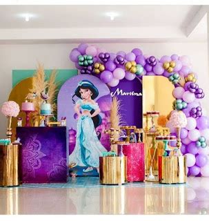 103 ideas para Fiesta infantil de la Princesa Jasmine Diy decoração