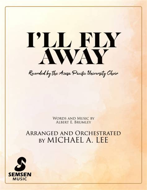 Ill Fly Away Choral Anthem Satb Trumpet Sheet Music Pdf Semsen