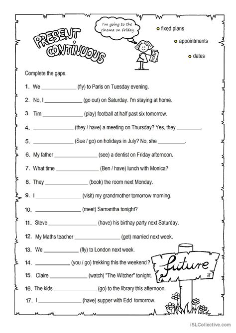 Present Continuous For Future Genera English Esl Worksheets Pdf And Doc