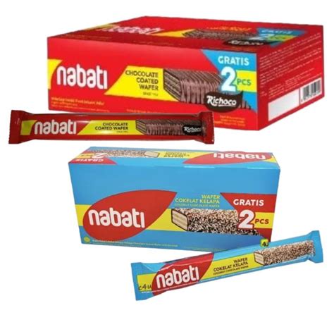 Jual Nabati Chocolate Coated Wafer Kelapa Cokelat Isi 12 Pcs Shopee