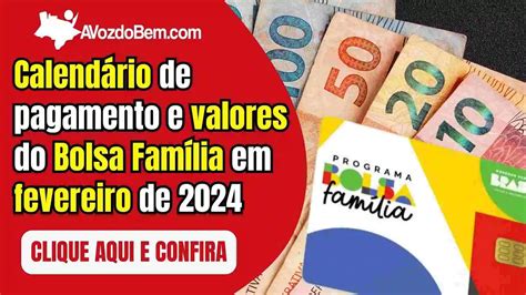 Calendário E Valores Do Bolsa Família Em Fevereiro De 2024