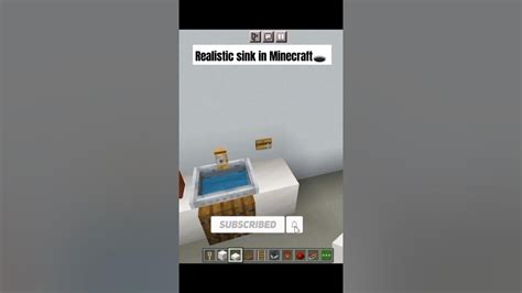 Realistic Sink In Minecraft 🕳️ Minecraft Shorts Sink Youtube