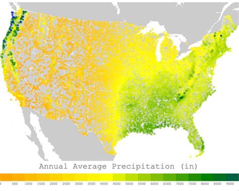 Precipitation Map of the USA