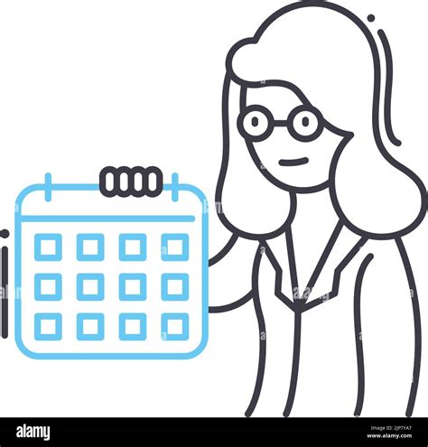 Administrative Line Icon Outline Symbol Vector Illustration Concept