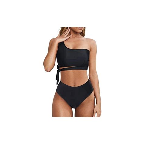 Wantonfy Una Spalla Bikini Donna Costumi Da Bagno Costume Set Di Due