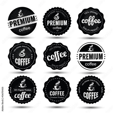 coffee label vector Stock Vector | Adobe Stock