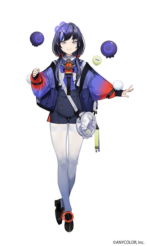 Safebooru 1girl 3 Bag Black Footwear Black Hair Blue Hair Closed