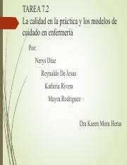 TAREA 7 2 NURS 5130 pdf TAREA 7 2 La calidad en la práctica y los