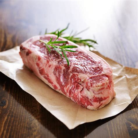 Raw New York Strip Steak Stock Image Image Of Focus 43366825