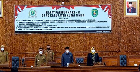 Dprd Kutim Gelar Rapat Paripurna Ke Penyampaian Nota Penjelasan