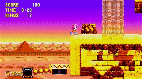 Sonic 3 Knuckles Origins Sandopolis Zone Act 1 Amy 1080 HD