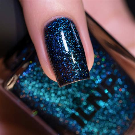 Lured Blackened Teal Holographic Jelly Nail Polish By ILNP