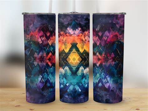 Aztec Tumbler Wrap Tribal Tumbler Png Oz Country Western Sublimation