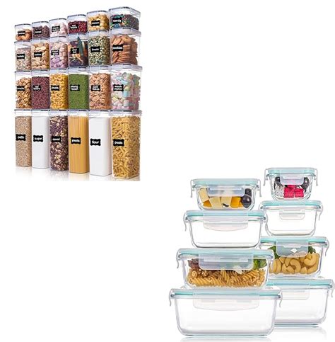 Amazon Vtopmart Pcs Airtight Food Containers And Pack Glass