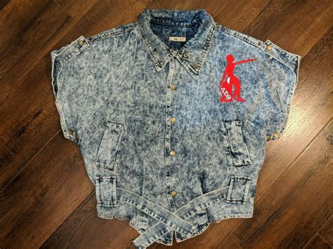 Delta Sigma Theta Sorority Stone Washed Denim Jean Jacket Top