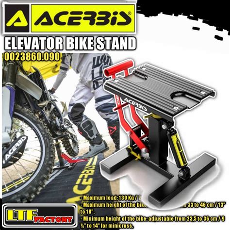 Jual Acerbis Elevator Universal Lift Bike Jack Stand Hidrolik Standar