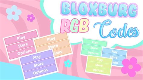 Bloxburg Pastel Aesthetic Themes Rgb Color Codes ⭐️ Youtube