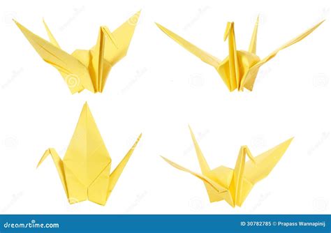 Colorful Japan Origami Crane Bird Isolated Stock Image Image Of White