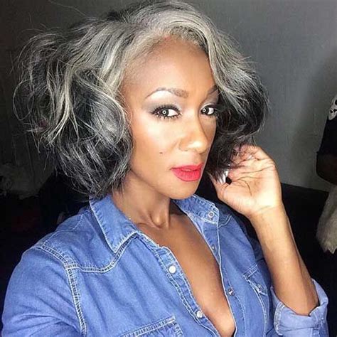 18 Stunning Black Women With Grey Short Bobs Hairstyles