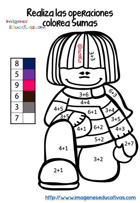 Fichas Para Colorear Con Operaciones Matem Ticas Imagenes Educativas